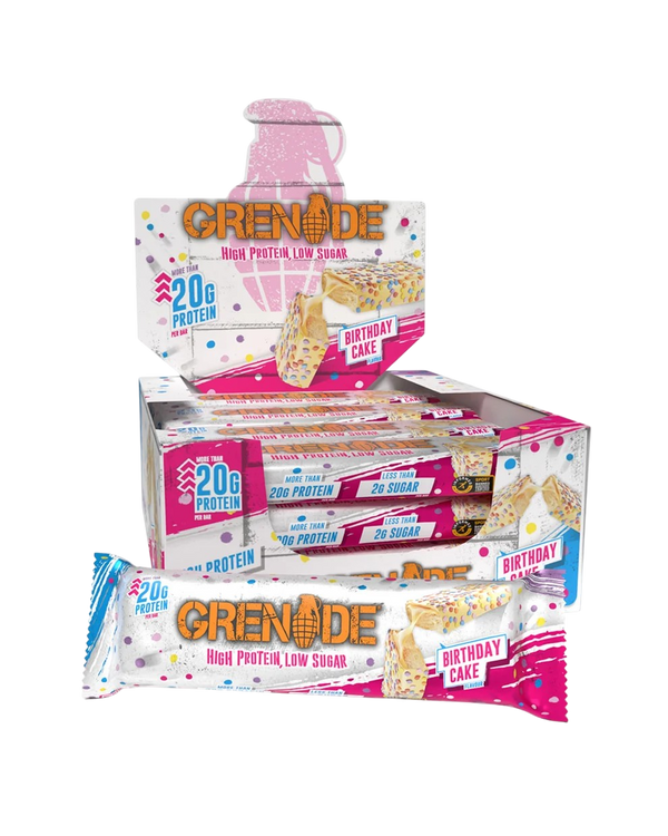 GRENADE PROTEIN BAR BIRTHDAY CAKE 60G x 12 ADET - 20G PROTEIN