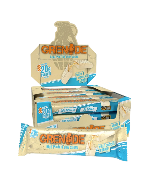 GRENADE PROTEIN BAR WHITE CHOCOLATE COOKIE 60G x 12 ADET - 20G PROTEIN