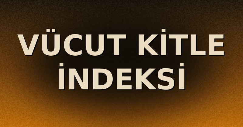 Vücut Kitle İndeksi Hesaplama