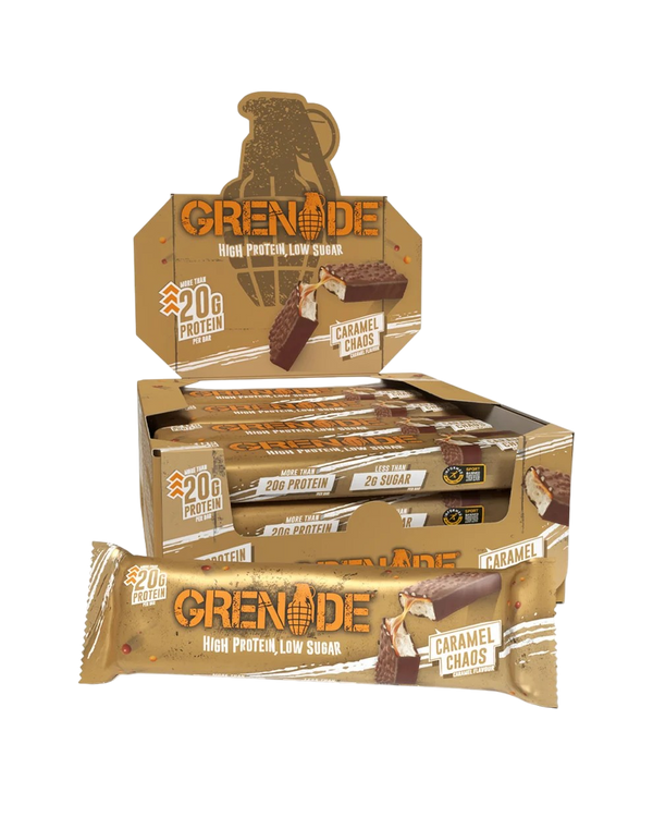 GRENADE PROTEIN BAR CARAMEL CHAOS 60G x 12 ADET - 20G PROTEIN