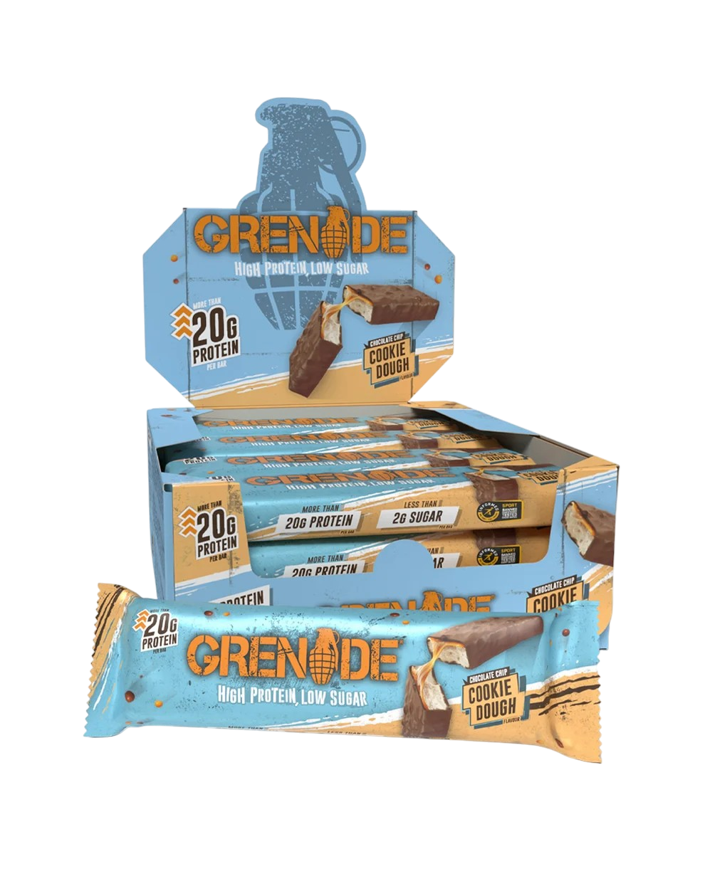 GRENADE PROTEIN BAR COOKIE DOUGH 60G x 12 ADET - 20G PROTEIN