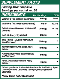 GRIMLABS KARACİĞER DETOKSU- LIVER DTOX (KARACİĞER KORUYUCU) 60 CAPS
