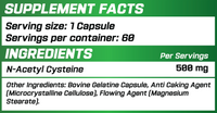 GRIMLABS NAC (N-ACETYL CYSTEINE) Karaciğer Koruyucu 500mg 60 CAPS